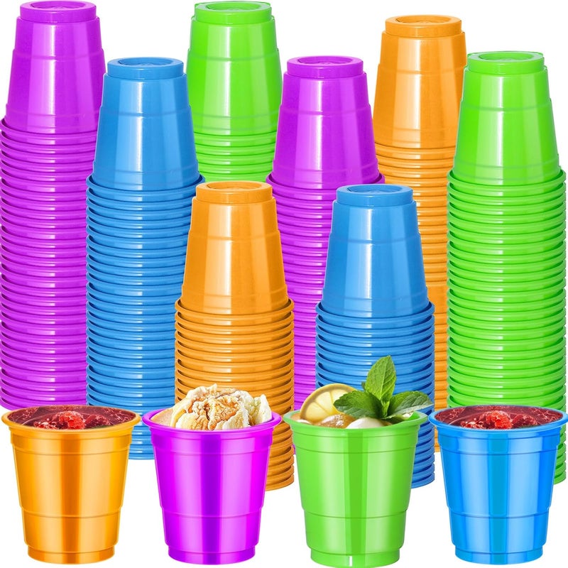 cssopenss 120 pcs Easter Plastic Shot Glasses Multicolor Shot Cups 2 oz Colorful shot cups for drinking Tastings served Snacks Jello Tastings and Samples - Image 1